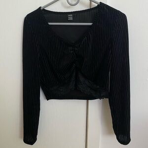 Black Velvet Crop top